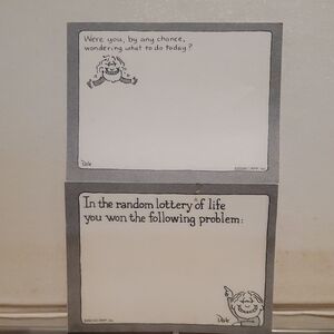 Blank Daily Note Pads - Set of 2 (White)